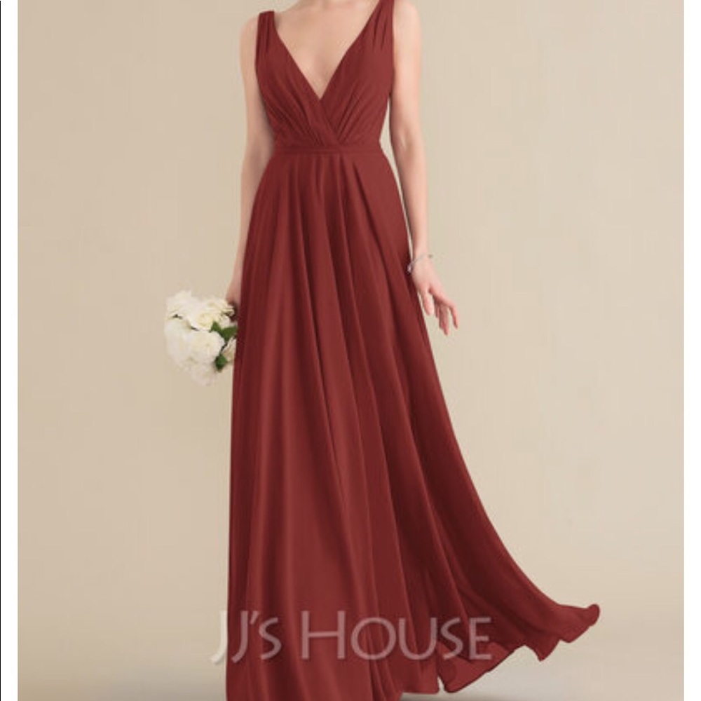 Dark Orange Bridesmaid Dress